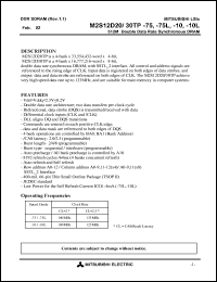 datasheet for M2S12D30TP-10 by Mitsubishi Electric Corporation, Semiconductor Group