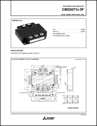 datasheet for CM200TU-5F by Mitsubishi Electric Corporation, Semiconductor Group