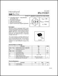 datasheet for IRL3103D1 by International Rectifier