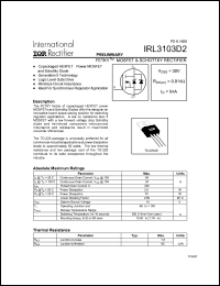 datasheet for IRL3103D2 by International Rectifier