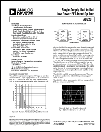 datasheet for AD820BR by Analog Devices