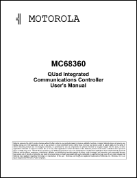 datasheet for MC68360CRC25 by Motorola