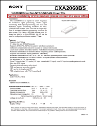 datasheet for CXA2060BS by Sony Semiconductor