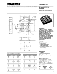 datasheet for CM600HB-90H by 