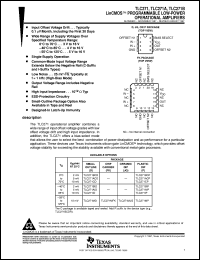 datasheet for TLC271MJG by Texas Instruments