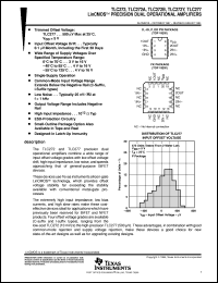 datasheet for TLC272BCPS by Texas Instruments