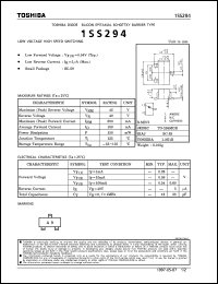 datasheet for 1SS294 by Toshiba