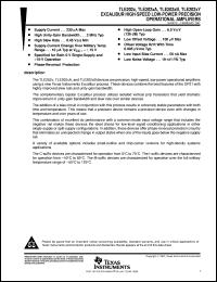 datasheet for TLE2021CD by Texas Instruments