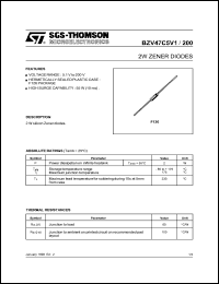 datasheet for BZV47C7V5 by SGS-Thomson Microelectronics