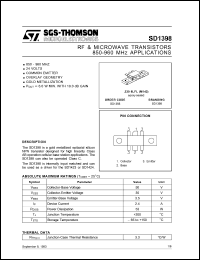 datasheet for 2SD1398 by SGS-Thomson Microelectronics