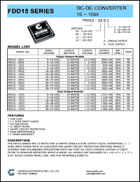 datasheet for FDD15-12D2 by 