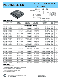 datasheet for KDD25-24D01 by 