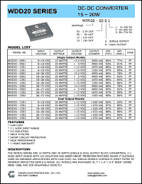 datasheet for WDD20-12D3 by 