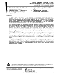 datasheet for TLE2062IP by Texas Instruments