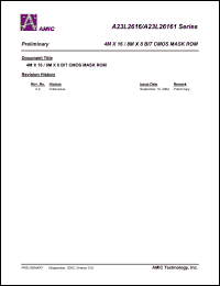 datasheet for A23L2616R-70 by 