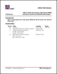 datasheet for A63L7332E-5 by 