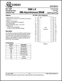 datasheet for GS72108ATP-12 by 