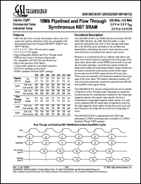 datasheet for GS8160Z18T-150I by 