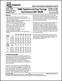 datasheet for GS8161Z18T-133I by 