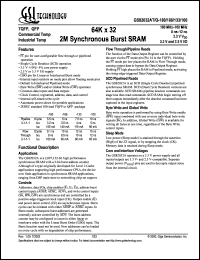 datasheet for GS82032AT-4I by 