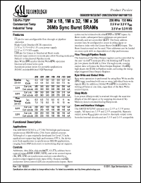 datasheet for GS832018T-225 by 