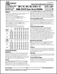 datasheet for GS832418B-250I by 