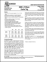 datasheet for GS84118AB-166I by 