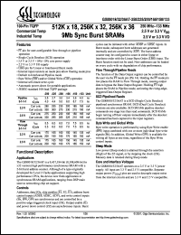 datasheet for GS88018AT-150 by 