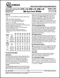 datasheet for GS881E18BT-200I by 