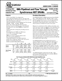 datasheet for GS882Z18B-100 by 