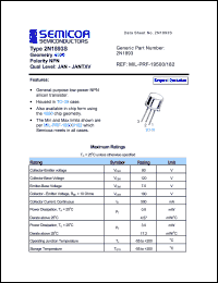 datasheet for 2N1893S by 