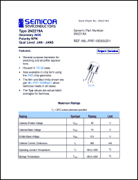 datasheet for 2N2219A by 