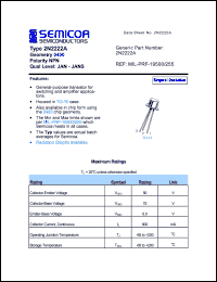 datasheet for 2N2222A by 