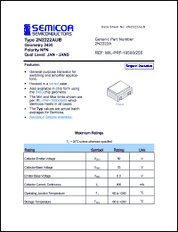 datasheet for 2N2222A by 