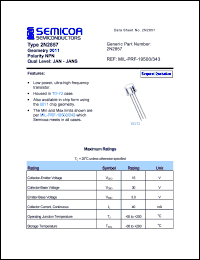 datasheet for 2N2857 by 