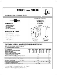 datasheet for FR806 by 