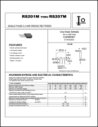 datasheet for RS201M by 