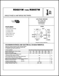 datasheet for RS607M by 