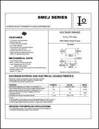 datasheet for SMCJ22C by 