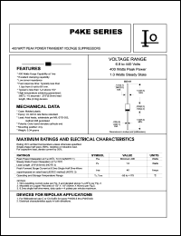 datasheet for P4KE130C by 