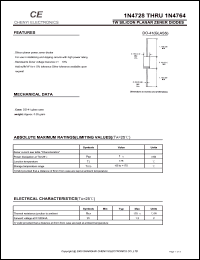 datasheet for 1N4729 by 