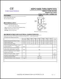 datasheet for KBPC1006 by 