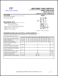 datasheet for KBPC608 by 