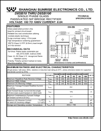 datasheet for D8SB100 by 