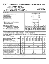 datasheet for ES1E by 