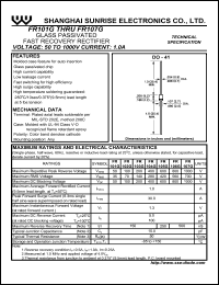 datasheet for FR101G by 