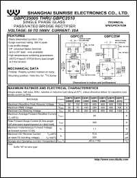 datasheet for GBPC25005 by 