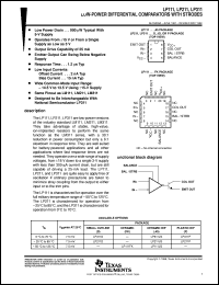 datasheet for LP311DR by Texas Instruments