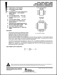 datasheet for LM393D by Texas Instruments