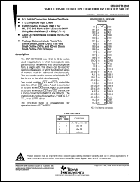 datasheet for SN74CBT16390DLR by Texas Instruments